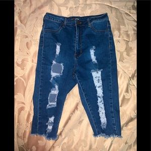 Fashion Nova Dark Blue Lost At Sea Shorts